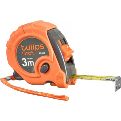 Tulips tools рулетка с 3 фиксаторами 3 м/16 мм ii10-303