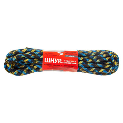 Tech-krep шнур плетеный пп 8 мм с серд., 24-пряд. высокопр., цветной, 10 м 139914