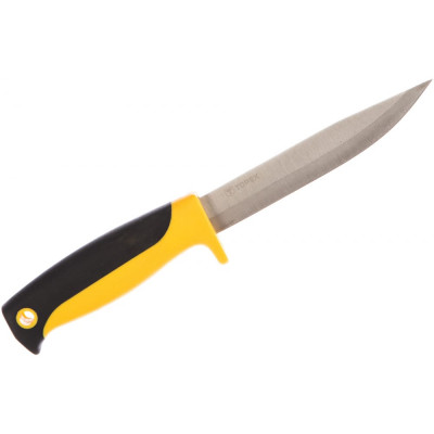 Topex нож универсальный, лезвие 120 мм, кожаная кобура, нержавеющее лезвие, двухкомпонентная рукоятка 98z103