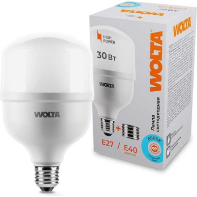 Wolta лампа LED, 6500к, переходник е40 25whp30e27/40
