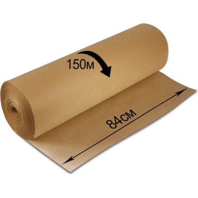 Brauberg крафт-бумага в рулоне, 840 мм х 150 м, плотность 78 г/м2, 440147