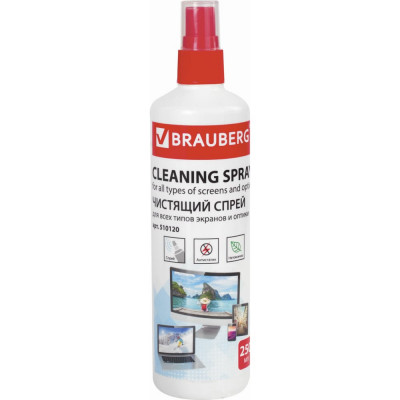 Brauberg чистящая жидкость-спрей для lcd -мониторов, 250 мл, 510120