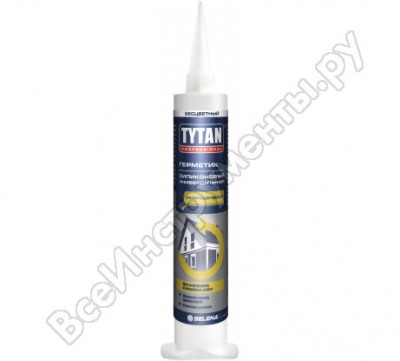 Tytan professional герметик силиконовый универсальный, бесцветный 80мл 607