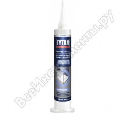 Tytan professional герметик силиконовый, санитарный, универсальный, белый 80мл 638