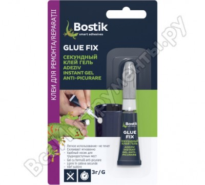 Bostik glue fix секундный клей гель 3г 17211234