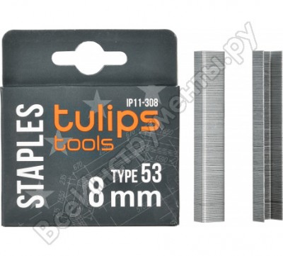 Tulips tools скобы для степлера тип 53 8 мм ip11-308