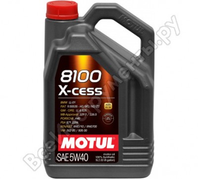 Motul синтетическое масло 8100 x-cess 5w40 5л 102870