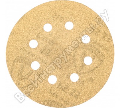 Klingspor шлиф-круг на липучке для обработки красок, лаков и шпаклевок с отверстиями ф125мм; р100; 8 отверстий 147977