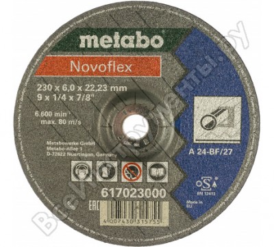 Metabo круг обдирочный сталь novoflex 230x6,0 a30 617023000