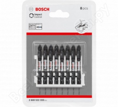 Bosch двухсторонние ударные биты ph2/pz2 2608522333