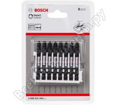Bosch набор двусторонних ударных бит ph1/ph2, ph2/ph3, ph2/pz2, sl1x5.5, t15/t20, t25/t30 2608522344