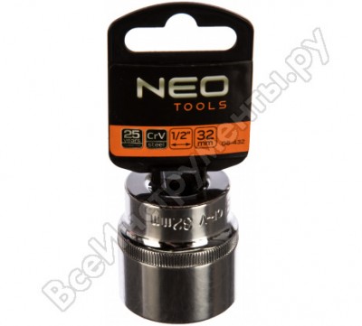 Neo tools головка сменная 6-гранная 1/2 32 мм 08-432