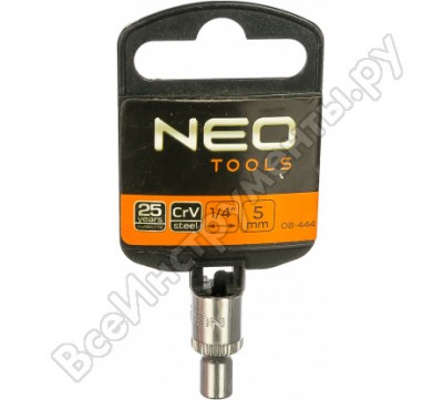 Neo tools головка сменная 6-гранная 1/4 5 мм 08-444