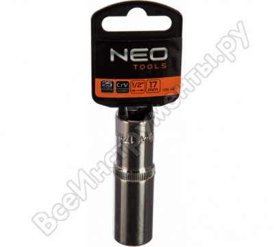 Neo tools головка сменная 6-гранная длинная 1/2 17 мм 08-467