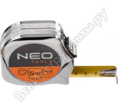 Neo рулетка, стальная лента 5 м x 19 мм, 67-145