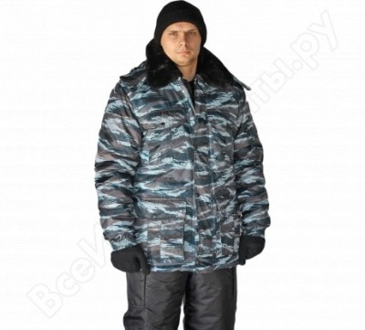 Ursus куртка мужская охрана зимняя кмф серый вихрь, размер: 56-58, 182-188