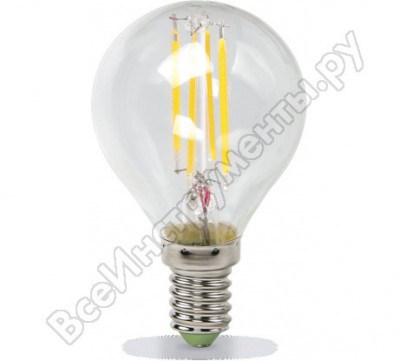 In home лампа светодиодная LED-шар-deco 5вт 230в е14 4000к 450лм прозрачная 4690612007694