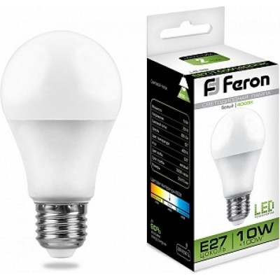 Светодиодная лампа FERON LB-92 Шар E27 10W 4000K 25458