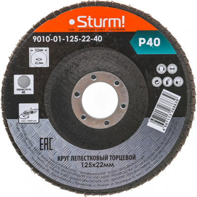 Sturm круг зачистной лепестковый 9010-01-125x22-40