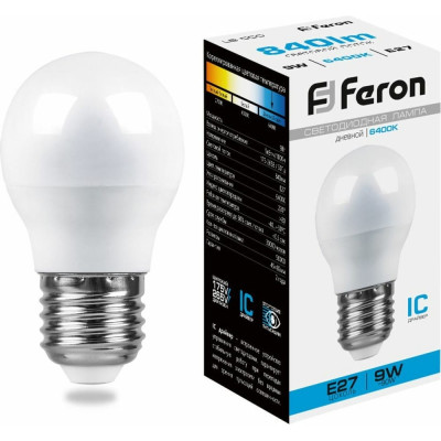Светодиодная лампа FERON LB-550 9W 230V E27 6400K 25806