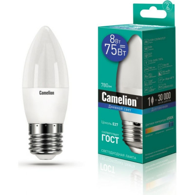 Светодиодная лампа Camelion LED8-C35/865/E27 13372