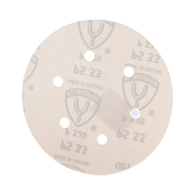 Klingspor шлиф-круг на липучке для обработки красок, лаков и шпаклевок с отверстиями ф150мм; р320; 6 отверстий 147126