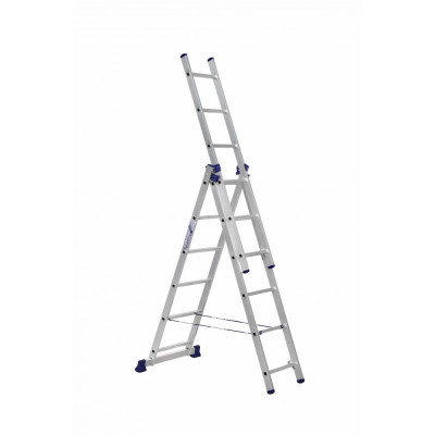 Универсальная алюминиевая трехсекционная лестница Алюмет Серия H3 5306