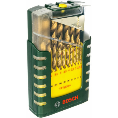 Bosch акц набор сверл hss-tin, 19 шт 2607017152