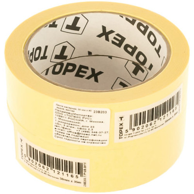 Topex малярная лента, бумажная, длина 35 м, желтая 23b203