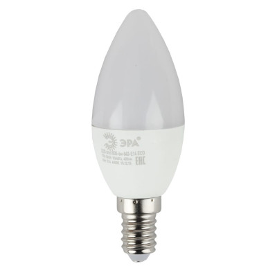 Эра лампа светодиодная eco LED b35-6w-827-e14 диод, свеча,тепл б0020618