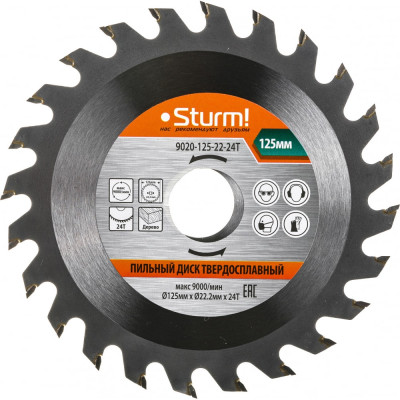 Sturm диск пильный 9020-125-22-24t