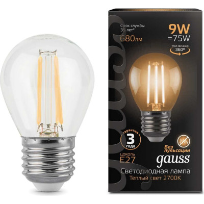Лампа Gauss LED Filament Шар 105802109