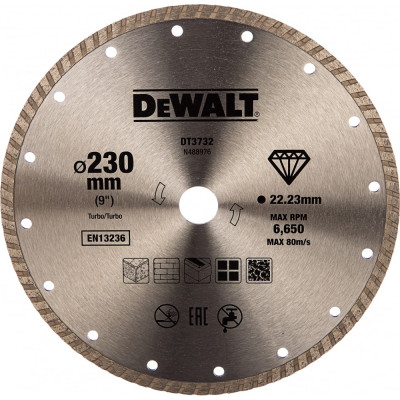 Сплошной алмазный диск Dewalt DT 3732