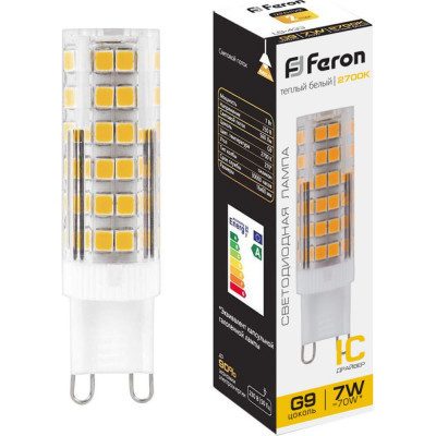 Светодиодная лампа FERON LB-433 7W 230V G9 2700K 25766