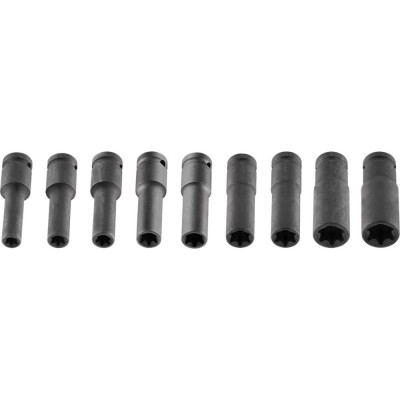 Neo tools головки сменные ударные 1/2 e10-e24 мм набор 9 шт crmo 12-110