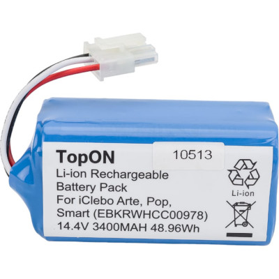 Topon аккумулятор для беспроводного для робота-пылесоса top-iclb05-34