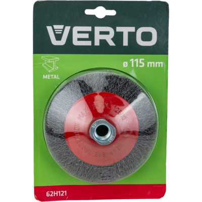 Verto щетка проволочная дисковая, 115 мм x m14 62h121