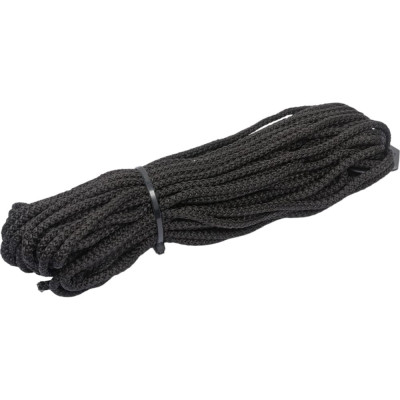Tech-krep шнур вязаный пп 5 мм с серд., универс., черный, 20 м 140329