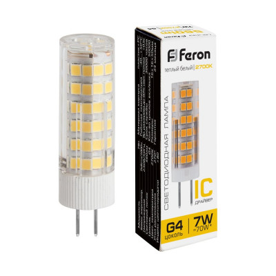 Светодиодная лампа FERON LB-433 7W 230V G4 2700K 25863
