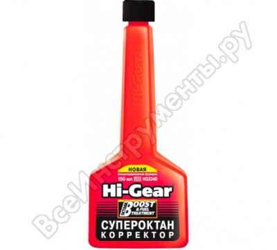 Hi-gear антидетонационная присадка - очиститель топливной системы hg3340