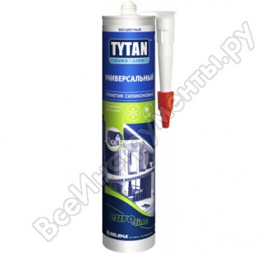Tytan euro-line герметик силиконовый универсальный, бесцветный 290мл 19854