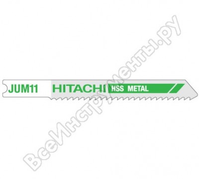 Hitachi пилки для лобзика 5шт jum11 hss/u118b/70мм металл htc-750025