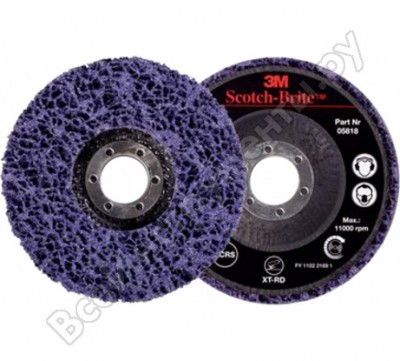 3М круг для очистки поверхности xt-rd, s xcs, фиолетовый, 115 мм х 22 мм, scotch-brite 7000077891