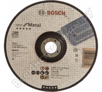 Bosch отрезной круг выпуклый best for metal 2608603529
