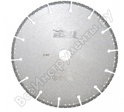 Messer диск алмазный вакуумный тонкий fm/t по металлу, с возможностью сухой резки, 125d-1.3t-3w-22.2 01-61-126