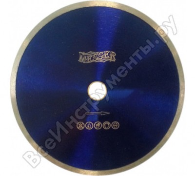 Алмазный диск по керамограниту MESSER 230D-2.0T-7.5W-25,4/22,23H 01-27-230