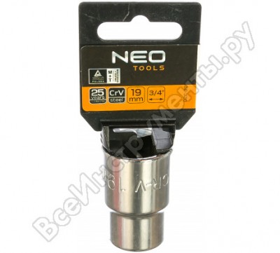 Neo tools головка сменная 12-гранная длинная 3/4 19 мм 08-320