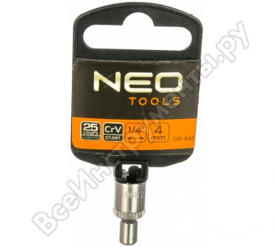 Neo tools головка сменная 6-гранная 1/4 4 мм 08-442