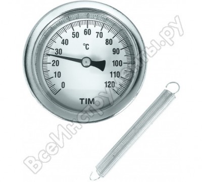 Tim термометр биметал. накладной пружиной темп. 120 гр. ис.161752