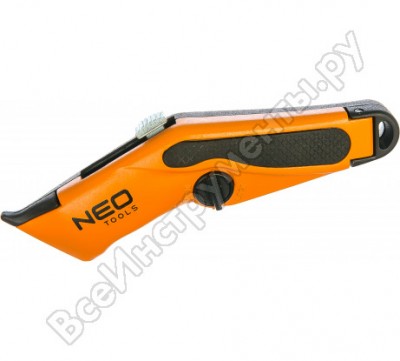 Neo tools нож с трапециевидным лезвием 18 мм, металлический корпус 63-701